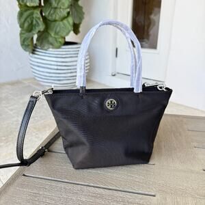 Best Price‼️Tory Burch Nylon Mini Tote 167913 Black $250